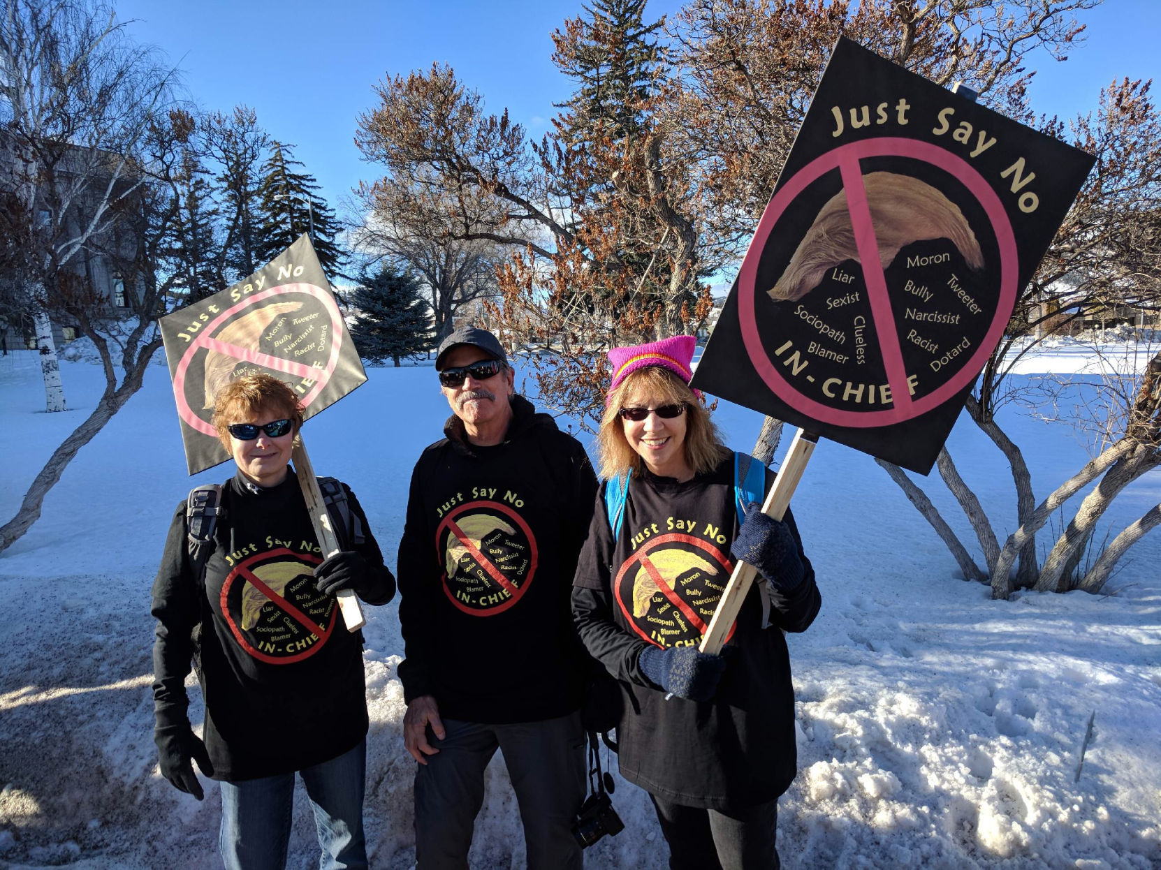Attending the march